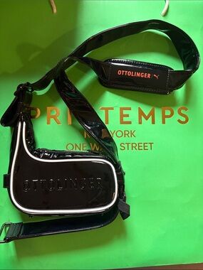 Ottolinger x Puma Black Patent Crossbody Bag